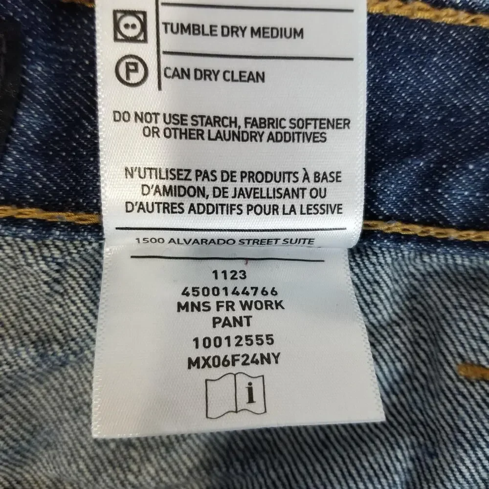 Ariat Jeans Mens 42x32 Blue M4 Relaxed Boot Cut FR Flame Resistant Work 10012555